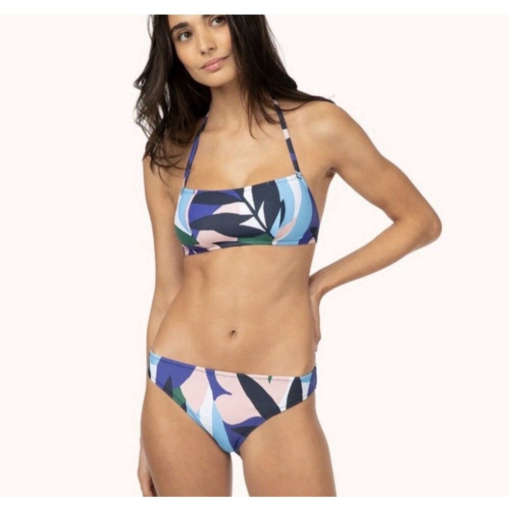 NWT New Lively Swim Retro Floral  Top & Bottom Set Bikini SIZE Small